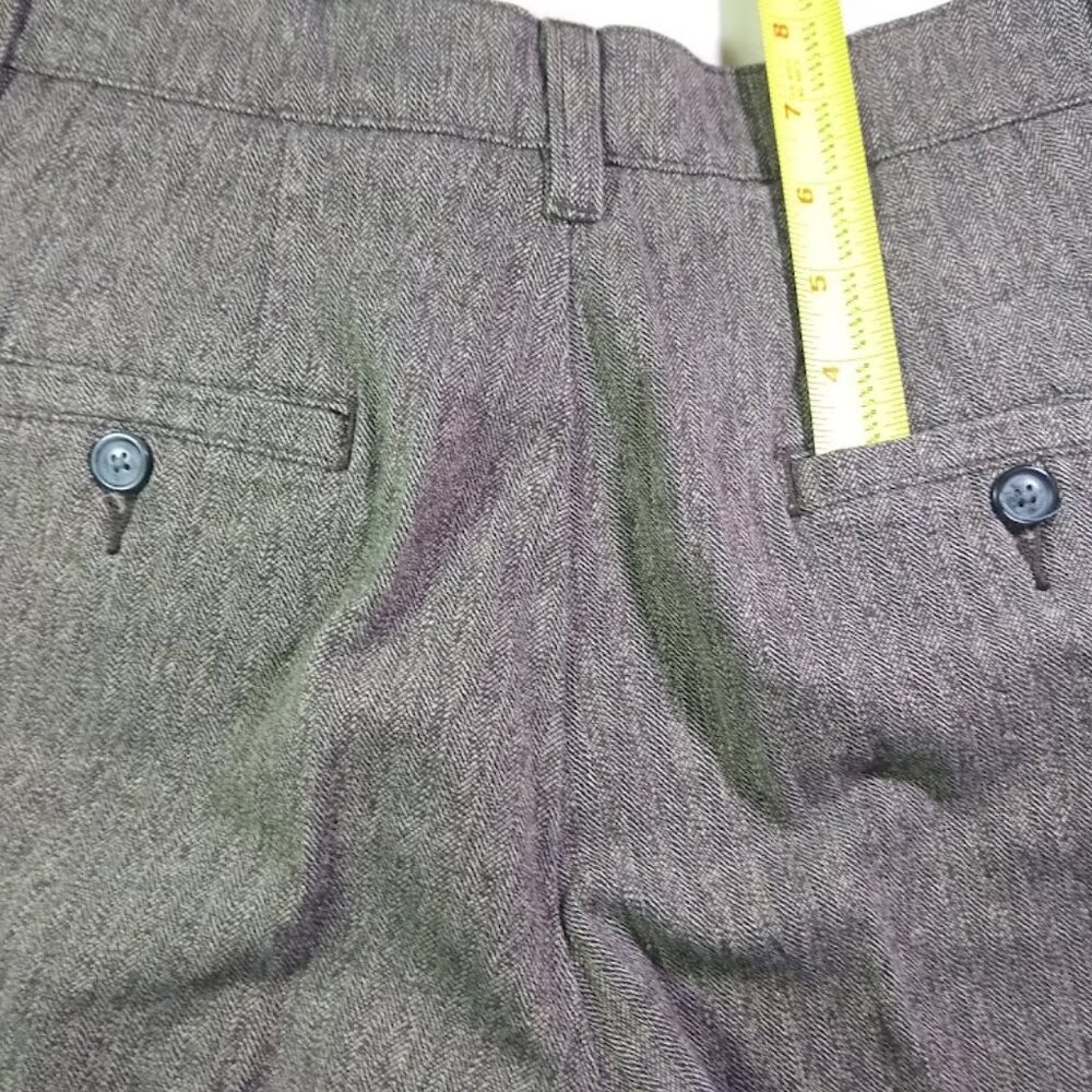 Vintage Lee size 10   brown herringbone-tweed   pant/slacks/trousers - Picture 9 of 16